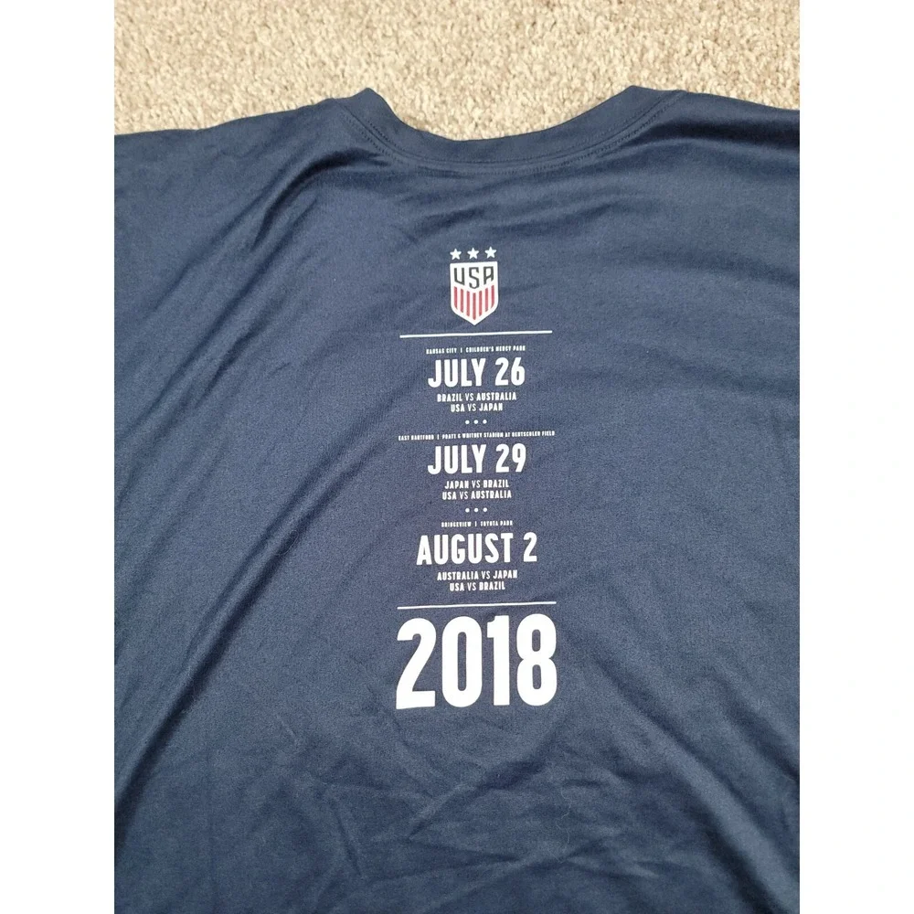 Nike Soccer Shirt Size XXL Tournament of Nations 2018 DRI FIT Short Sleeve USA